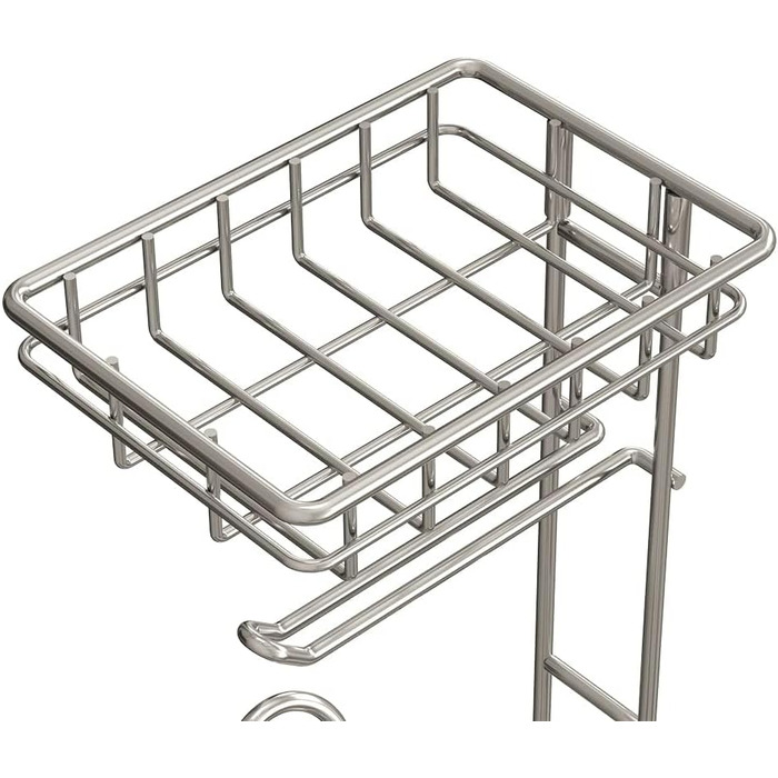 Тримач туалетного паперу TreeLen Mega Roll з нержавіючої сталі, тримач серветок та журналів, хромований, на 4 рулони