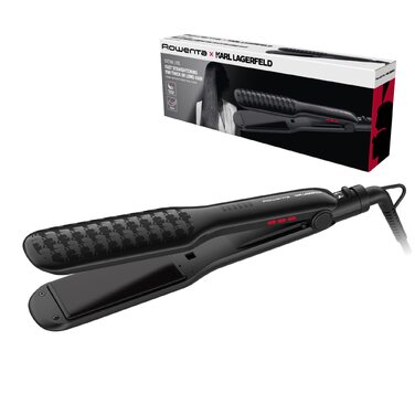 Випрямляч для волосся Rowenta x Karl Lagerfeld SF411L Extra Liss з керамічним покриттям, чорний