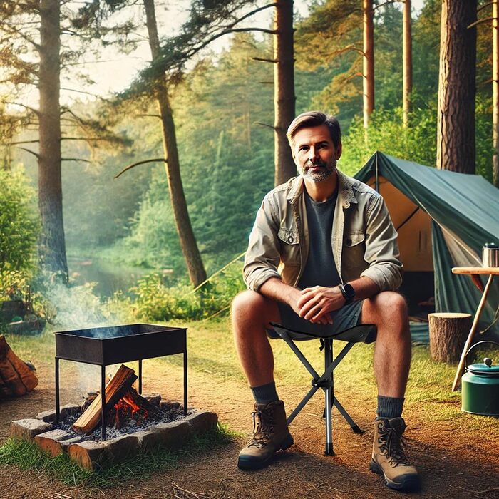 Стілець для кемпінгу Semptec Urban Survival Technology: триногий, висота сидіння 43 см, з сумкою та ременем для перенесення