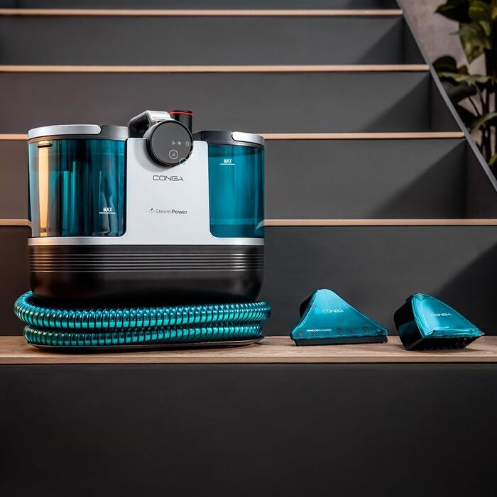 Пилгопоглинач Cecotec Conga Popstar 3000 CarpetClean з водяним пилососом, 400 Вт, 2 баки (чистий та брудний), водяний розпилювач, радіус дії 6 м, довжина шлангу 1,2 м