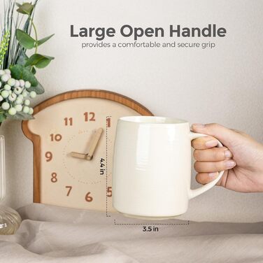 Набір келихів для кави GBHOME 4 шт., 500 мл, кераміка, градієнтний колір, для лате, чаю, пива, гарячого шоколаду, безпечно мити в посудомийній машині та використовувати в мікрохвильовці