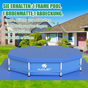 Басейн сталевий каркасний блакитний 305x76 см для дачі та саду