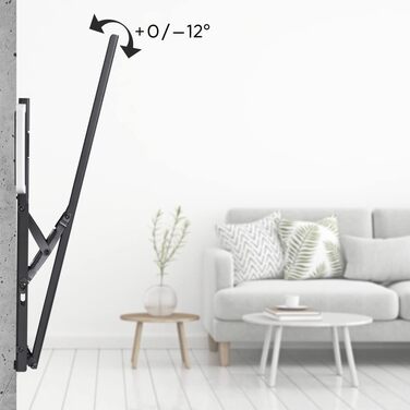 Hama TV Wall Mount Bracket - 37-90 inch TVs, up to 220lbs, VESA 800x400, Fixed Wall Mount with Minimal Wall Clearance, Includes Fischer Anchors & Installation Guide