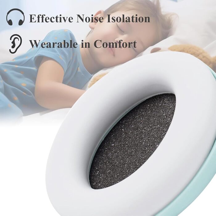 Навушники для захисту слуху дитини Sunshine Smile 0-4 роки, 2-в-1, з шумозаглушенням, сірий, унісекс, динозавр, блакитний