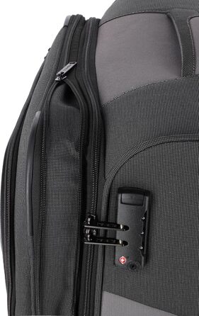 Travelite 4-Wheel Luggage Size L Softshell made from recycled material, Luggage Series VIIA: Trolley with expandable gusset + edge protection, 77 cm, 91-103 liters (Large Trolley (77 cm), Slate Grey)