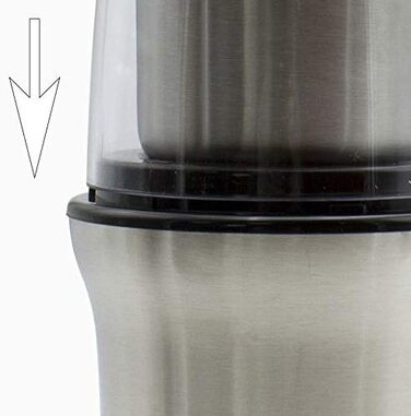 Електрична кавомолка MPM MMK-06, не містить BPA, 70 г/хв, 200 Вт, нержавіюча сталь