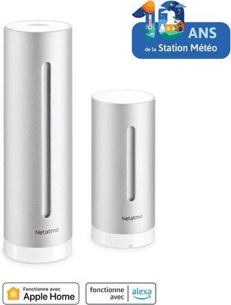 Netatmo Smart Weather Station - Wi-Fi, Radio, Indoor and Outdoor Sensor, Weather Forecast, Amazon Alexa & Apple HomeKit, Hygrometer, Air Quality, NWS01-EC, Black