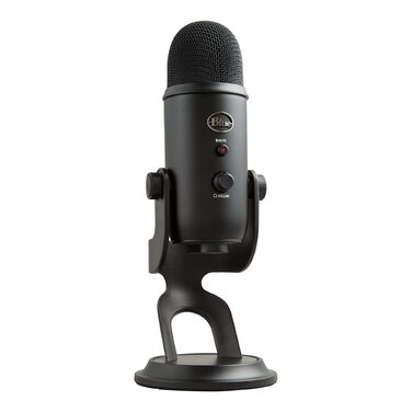 Blue Yeti USB Мікрофон для запису, стрімінгу, подкастів, геймінгу - Чорний