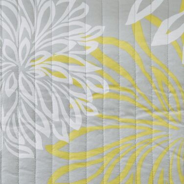 Комплект постільної білизни Comfort Spaces Enya CS14-0064, 3-частинний, квітковий принт, сірий, king size (104x90 дюймів)