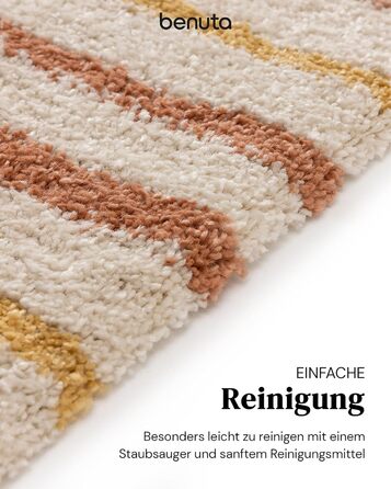 benuta Listen Kids Rug Gobi - Acrylic - Rectangular & in Style: Abstract, Children's Motifs, Stripes, Hygge & Cozy, Scandi Living - Easy Care for Living Room, Bedroom, Multicolor, 140x200 cm