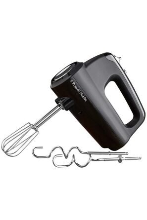 Міксер Russell Hobbs Handmixer Matt Schwarz 24672-56: 5 швидкостей + турбо, 2 насадки, зручна парковка