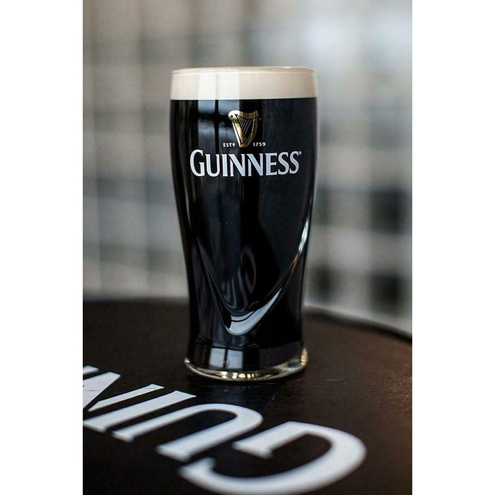 Склянка Guinness Logo - унісекс, 0,5 л - для алкоголю та вечірок, мерч фаната