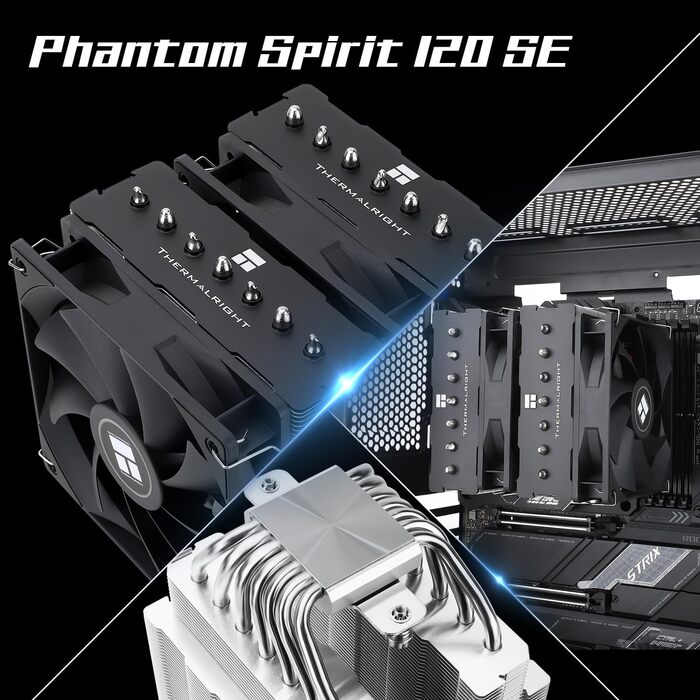 Thermalright Phantom Spirit 120 SE: Кулер для CPU з 7 heatpipes та двома 120mm вентиляторами, підтримка AMD AM4/AM5/Intel lga1851/1700/1150/1151/1200