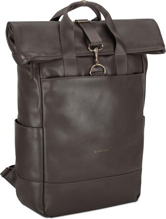 Жіночий рюкзак Expatrié Adele Rolltop: елегантний рюкзак для міста, університету, роботи (сірий, коричневий)