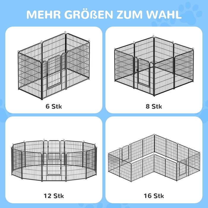 Клітка для цуценят, ігровий вольєр для собак, 65 x 80 см, металева, з дверцятами та засувом