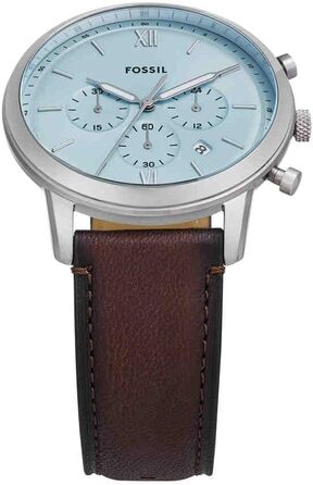 Годинник чоловічий Fossil Neutra Chronograph – шкіряний ремінець (коричневий/блакитний)