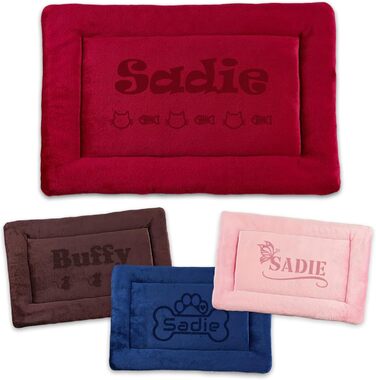 Персоналізована килимок для собак, килимок для лежанки, миється, 69x52 см, червоний