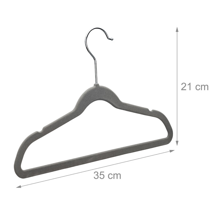 Relaxdays Velvet Clothes Hanger Set