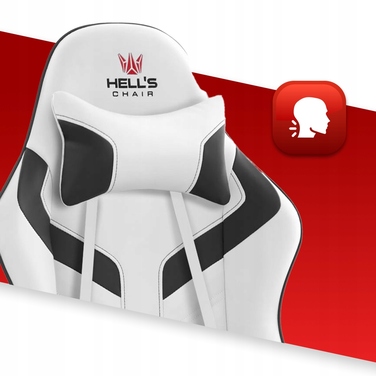 Ігрове офісне крісло Hell's Chair HC-1007 2.0 White, екошкіра