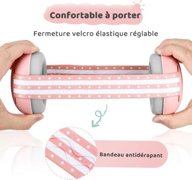 Навушники для захисту від шуму для немовлят 0-2 роки (Рожеві)