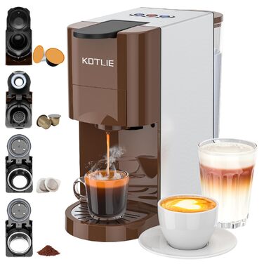 Кавомашина Braun KOTLIE 4-в-1 для NES/Dolce Gusto/меленої кави/ESE (44мм), 19 бар, 800 мл