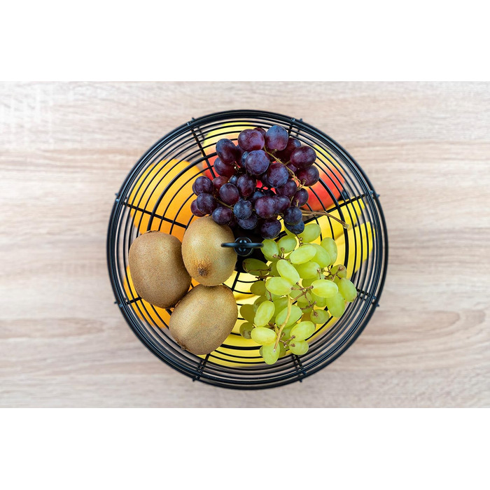 Стійка для фруктів Auroni Infinite 2 яруси, чорний матовий, діаметр 29 см, висота 33 см