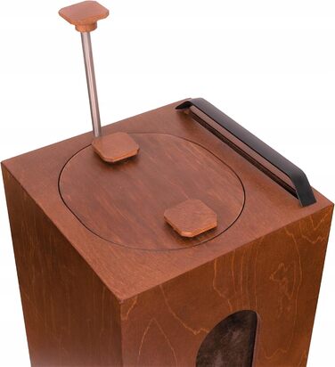 Автоматичний годівниця для котів та собак QLS, 20л, з мискою, 60 x 30 x 30 см, коричнева