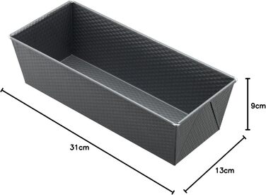 Original Kaiser Inspiration Loaf Pan, 31 x 13 cm, Loaf Pan for 1000g Bread, Loaf Pan for Cakes and Bread, non-stick coated, sourdough-resistant, with a rim.