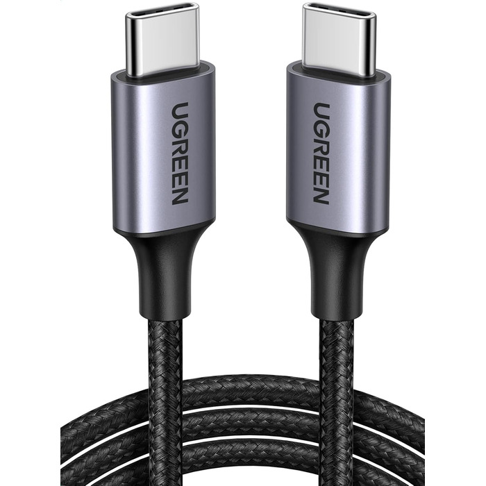 Кабель USB-C на USB-C UGREEN 60W PD 3.0, 1.0 м (1 м), сумісний з iPhone, Galaxy, MacBook, iPad, Pixel