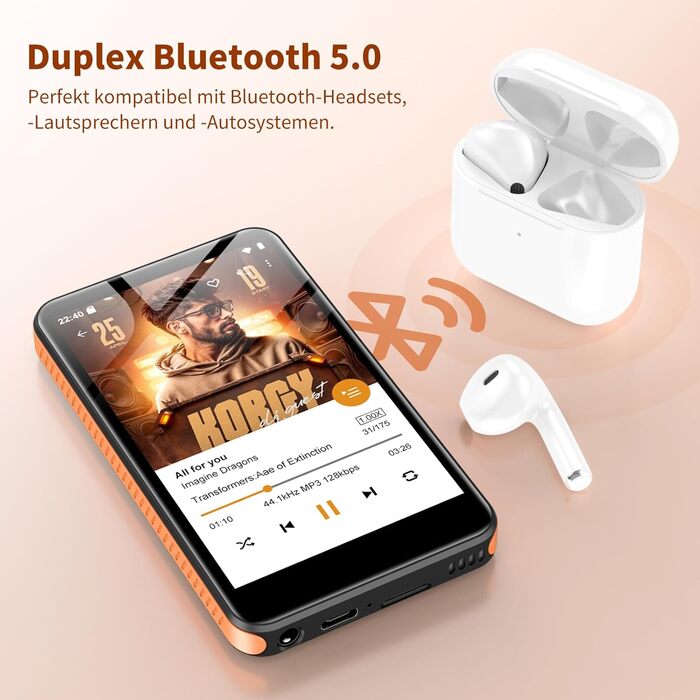 MP3 плеєр Bluetooth WiFi Android 13, 4