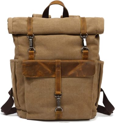 Фандаре Рюкзак Rolltop, шкіряний, для ноутбука 15.6