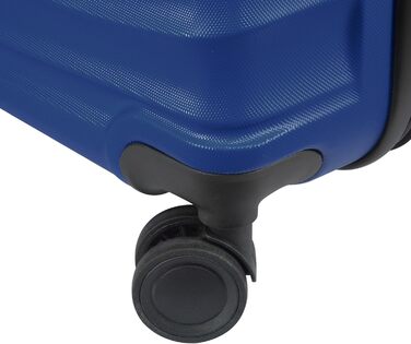 Набір валіз DMS® 7-елементів: 3 валізи (M/L/XL) з ABS-пластику, 360° колеса, кодовий замок + 4 чохли для одягу. Легкі, міцні, розширювані, для подорожей та бізнесу (Кобальтовий синій)