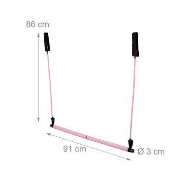 Relaxdays Pilates bar with resistance bands
