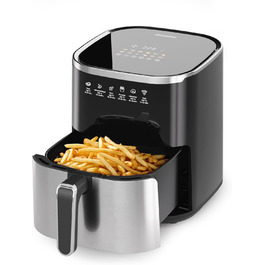 Фритюрниця повітряна HEINRICHS 9 літрів XXL, 10-в-1, LED-дисплей, 1800W, для здорового харчування