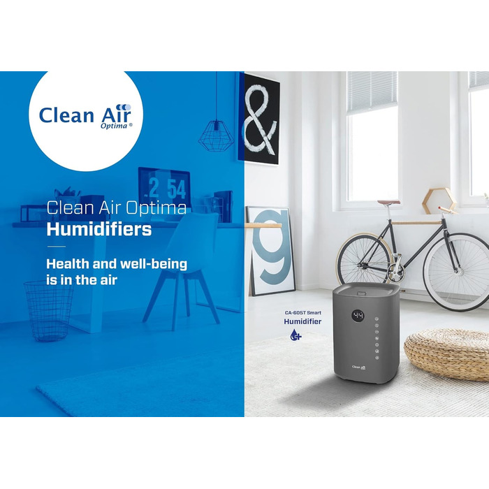 Зволожувач повітря з UVC-стерилізацією, іонізатором та ароматерапією Clean Air Optima CA-605 Smart Top Filling (Титан)
