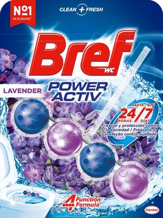 Блоки для унітазу Bref Poweractive Лаванда, 10 шт по 50 г