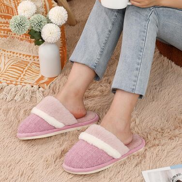 Тапочки домашні жіночі чоловічі зимові, плюшеві, теплі, з меморі-піною, антиковзаючі, м'які, однотонні (темно-рожевий, 39/40 EU)