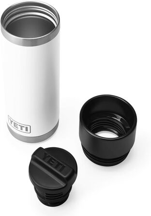 YETI Rambler Bottle with HotShot Lid, 18 oz (532 ml) (White)