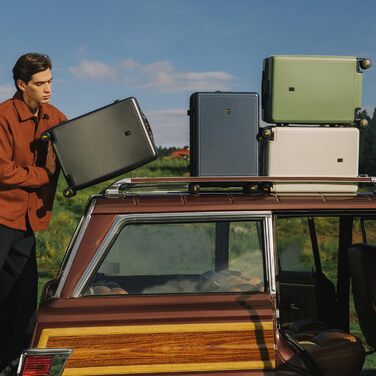 Чемодан-валіза LEVEL8 на коліщатках 40L, з TSA замком, 8 коліс, з міцного полікарбонату (PC), чорний, 54x23.5x37 см