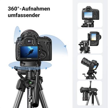 Штатив для камери UGREEN 53.5-175 см, легкий та портативний, з тримачем для смартфона та чохлом для DSLR, Canon, Nikon, Action Camera