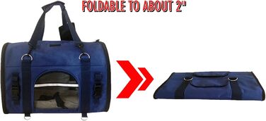 Рюкзак-переноска для тварин 6-в-1, фронтальний/грудний, на плече та як сумка, автокрісло, 2 положення для зручності під авіасидіння, м'яка переноска. Підходить для тварин 36-41 см, S: для тварин 26-41 см у висоту (L 45 x B 25 x H 30 см)