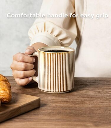 Набір посуду GBhome з реактивної глазурі для 6 осіб, 18 предметів: тарілки, миски, чашки (капучино), ручна робота, кераміка, безпечний для мікрохвильової печі та посудомийної машини