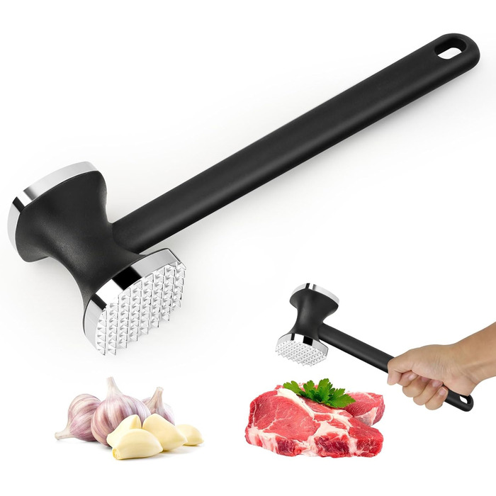 Подвійний молоток для м'яса з нержавіючої сталі, молоток для відбивання м'яса, для стейків, шніцелів, курки