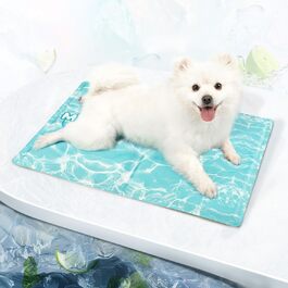 Pawtasy Cooling Mat for Dogs and Cats, Cooling Blanket for Dogs, Cooling Pad with Non-Toxic Gel, Self-Cooling Cooling Mat for Pets, Cooling Dog Mat - M 65 x 50 cm
